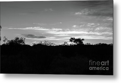 Australia Metal Print featuring the photograph Sunrise in black and white by Agnes Caruso