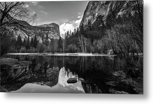 Extreme Terrain Metal Print featuring the photograph Yosemite Mirror Lake by Mike Fusaro