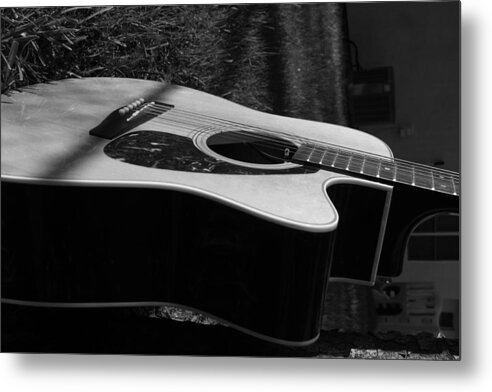 Guitar Metal Print featuring the photograph Acoustic Guitar by Diego Salisbury