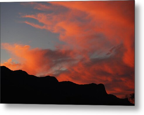 Ausralian Metal Print featuring the photograph Fire in the Sky by Ankya Klay