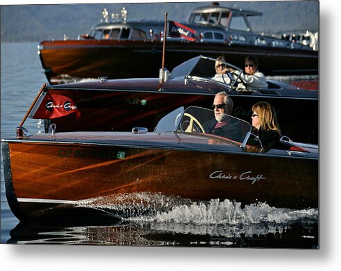 Lake Metal Print featuring the photograph Lake Tahoe Speedboats by Steven Lapkin