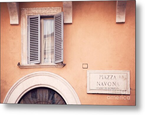 Piazza Metal Print featuring the photograph Piazza Navona by Matteo Colombo