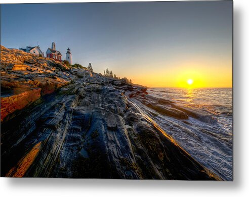 2x3 Metal Print featuring the photograph Sunrise at Pemaquid Point by At Lands End Photography