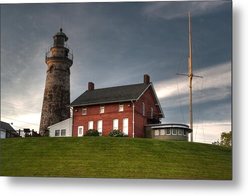 2x3 Metal Print featuring the photograph Lighthouse at Fairport Harbor by At Lands End Photography