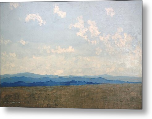 Blue Metal Print featuring the painting Summer Day by Kerry Beverly