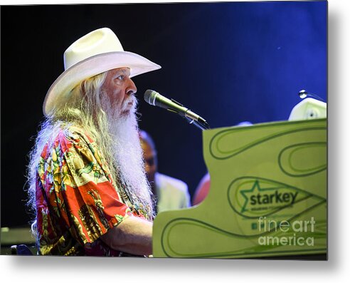 Leon Russell Metal Print featuring the photograph Leon Russell with Mad Dogs and Englishmen Tribute to Joe Cocker fe by David Oppenheimer