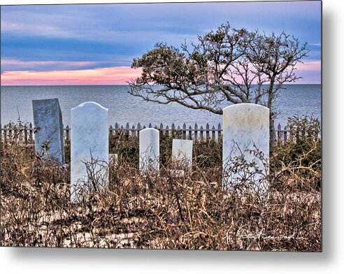 North Carolina Metal Print featuring the photograph Soundfront Cemetery - Salvo 3485 by Dan Beauvais