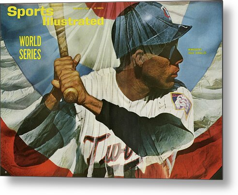 Magazine Cover Metal Print featuring the photograph Minnesota Twins Zoilo Versalles, 1965 World Series Preview Sports Illustrated Cover by Sports Illustrated