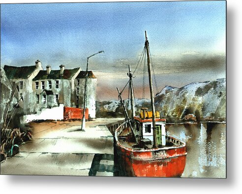  Metal Print featuring the painting Bunbeg Harbour DONEGAL #5 by Val Byrne