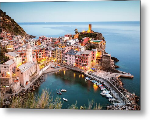 Cinque Terre Metal Print featuring the photograph Last light on the Cinque Terre by Matteo Colombo