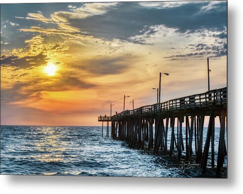 Outer Banks Metal Print featuring the photograph Nags Head Pier #2243 by Dan Beauvais