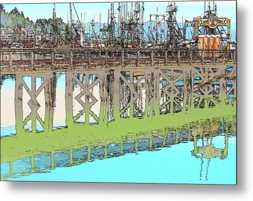 Reflection Metal Print featuring the photograph Port of Newport Dock 5 by Jerry Sodorff
