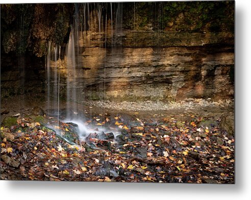 Long Exposure Metal Print featuring the photograph Shadow Falls Signed by Karen Kelm