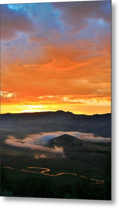 Sunrise Metal Print featuring the photograph Hugging the Bump by Catie Canetti