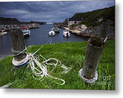 Game Metal Print featuring the photograph Joe Fox Fine Art - Ballintoy Harbour Ireland site of the Iron Islands in Game of Thrones by Joe Fox