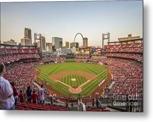 St. Louis Metal Print featuring the photograph St. Louis Cardinals National Anthem by David Haskett II