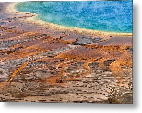 Grand Prismatic Spring Metal Print featuring the photograph Grand Prismatic Spring by Ken Barrett