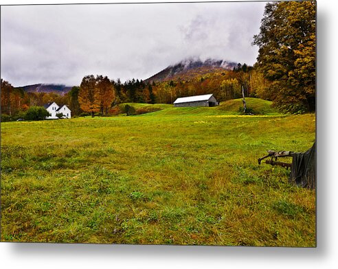 Wonalancet Metal Print featuring the photograph Misty Autumn at the Farm by Rockybranch Dreams