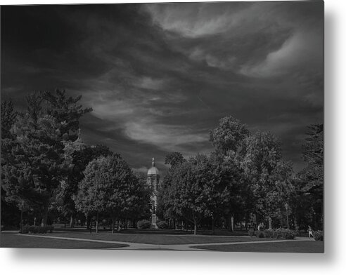 Notre Dame Metal Print featuring the photograph Notre Dame University 6a by David Haskett II