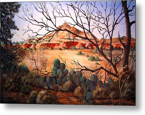 Palo Duro Canyon Metal Print featuring the painting Palo Duro Canyon by Cynara Shelton