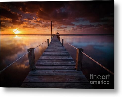 Pier Metal Print featuring the photograph Paradise Sunrise by Marco Crupi