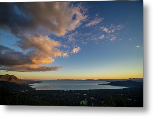 Tahoe Metal Print featuring the photograph Tahoe sunset stillness by Martin Gollery