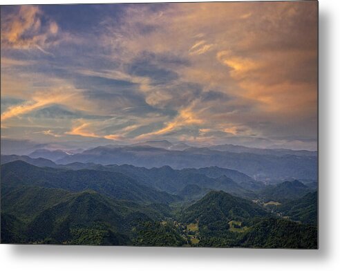 Sunset Metal Print featuring the photograph Tennessee Mountains Sunset by Ken Barrett