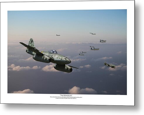 Usaaf Metal Print featuring the digital art The Straggler - Titled by Mark Donoghue