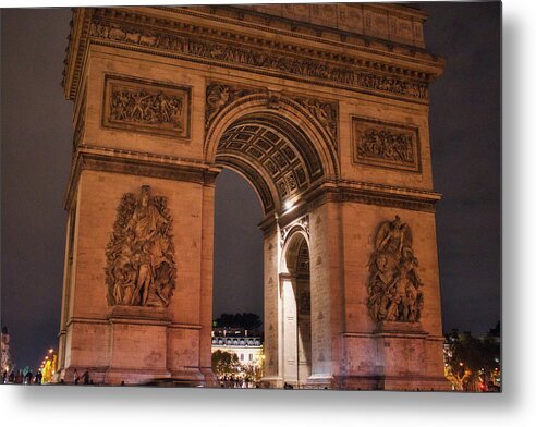 Arch Metal Print featuring the photograph Arc De Triomphe Night Glow by Portia Olaughlin