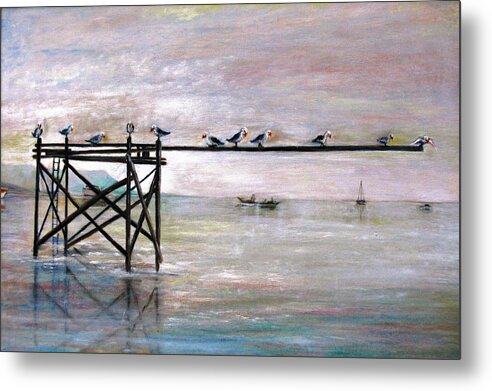 Ocean Metal Print featuring the painting Gloucester Sunday Morning by Michael Anthony Edwards