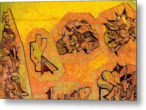 Sonoran Desert Metal Print featuring the mixed media Sonoran by Douglas Petersen