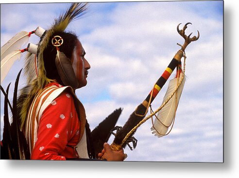 Native Metal Print featuring the photograph Eagle Claw by John Bartosik