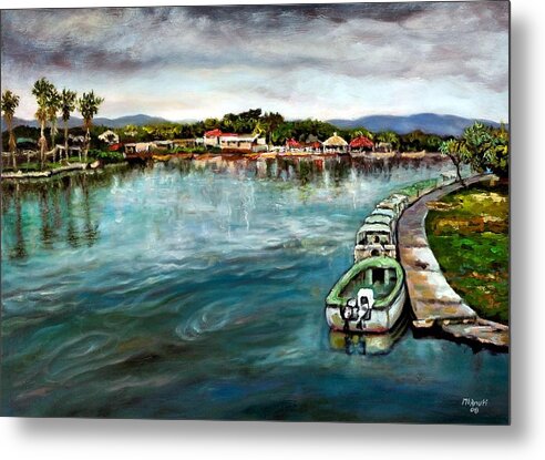 Black River Metal Print featuring the painting Black River 1 by Ewan McAnuff