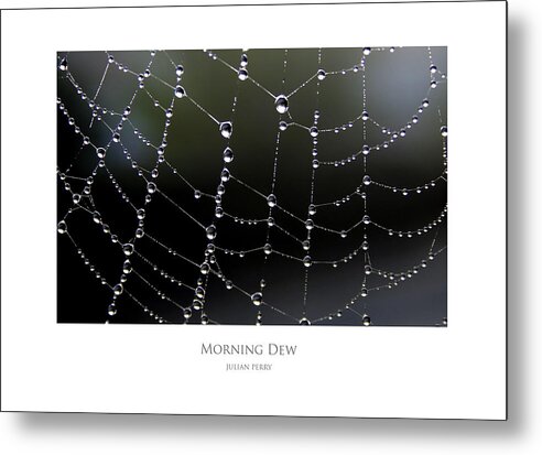Water Drops Metal Print featuring the digital art Morning Dew by Julian Perry