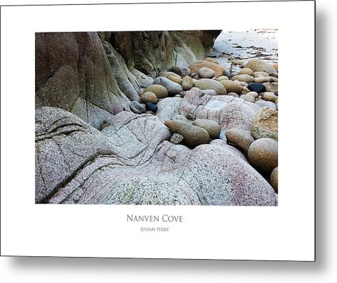 Coast Metal Print featuring the digital art Nanven Cove by Julian Perry