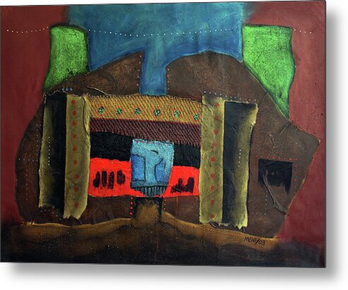 African Art Metal Print featuring the painting Blue Jeans by Michael Nene