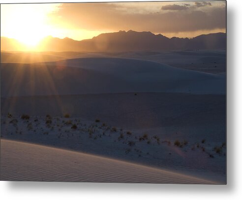 Sunset Metal Print featuring the photograph Sunset at White Sands by Jessica Wakefield