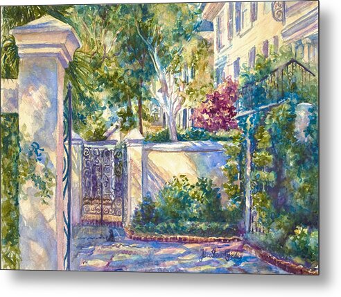 Charleston Metal Print featuring the painting Kitty in the Corner by Alice Grimsley