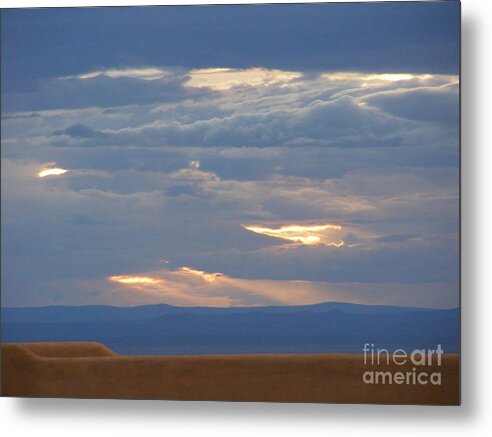 Digital Photography Metal Print featuring the photograph Winter Clouds by LeLa Becker