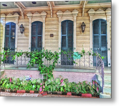 New Orleans Metal Print featuring the photograph Sweet Cream and Ivy by Portia Olaughlin