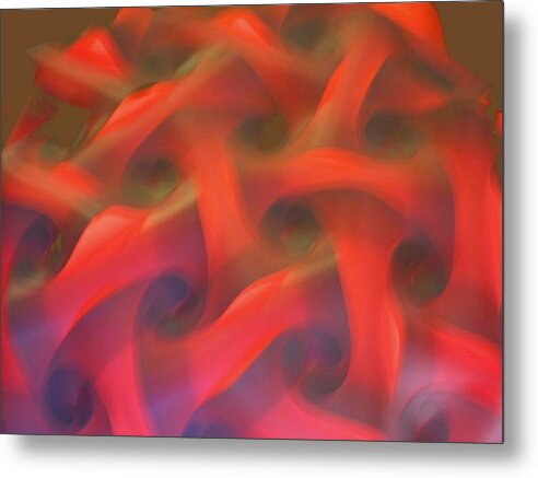 Abstract Metal Print featuring the digital art Thought Process by T Oliver