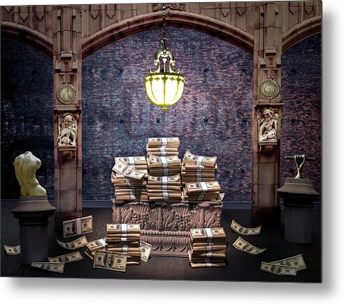 Money Metal Print featuring the photograph Avarice and Greed by John Manno