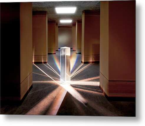 Light Metal Print featuring the photograph Prism Light by John Manno