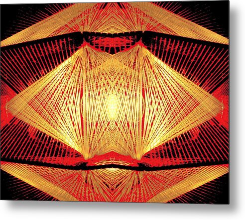 Red Metal Print featuring the digital art Wisdom by T Oliver