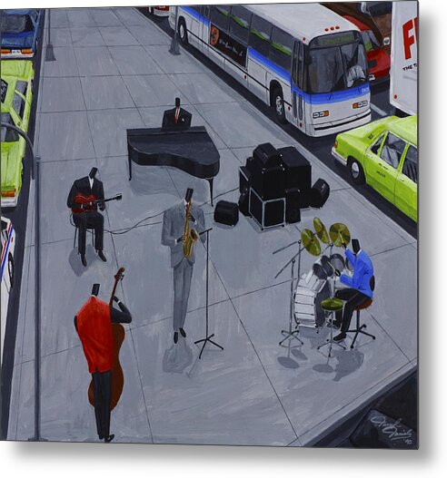 Music Metal Print featuring the painting Traffic Jam by Darryl Daniels