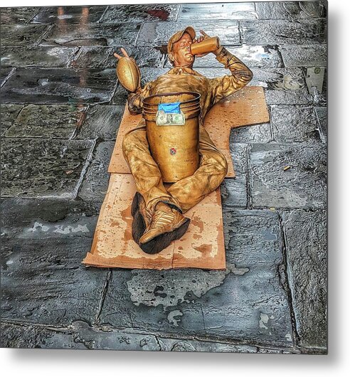 Street Art Metal Print featuring the photograph NOLA Street Art Alive by Portia Olaughlin