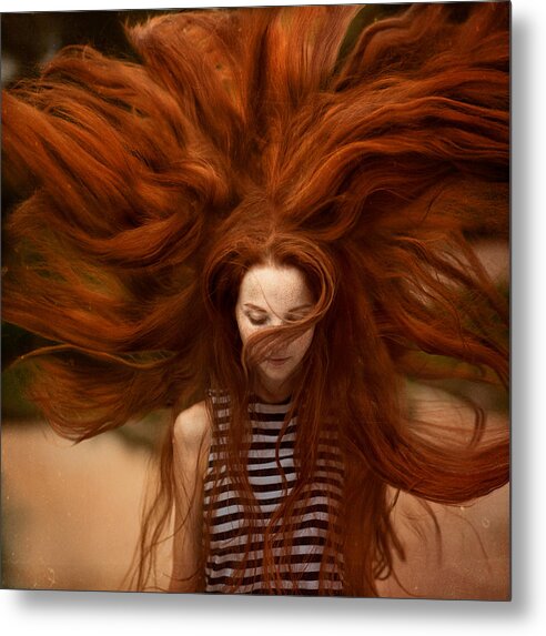 Redhead Metal Print featuring the photograph sunny Katia by Anka Zhuravleva