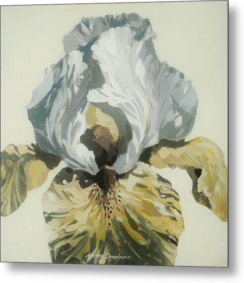 Iris Metal Print featuring the painting Iris 3 by Andrew Drozdowicz