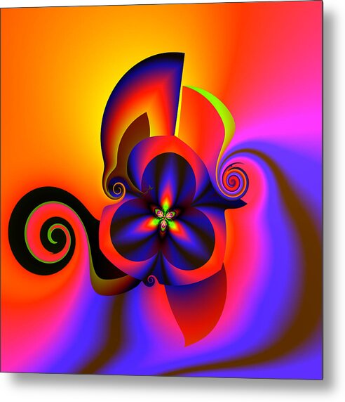 Generative Metal Print featuring the digital art Rainbow infusion by Claude McCoy