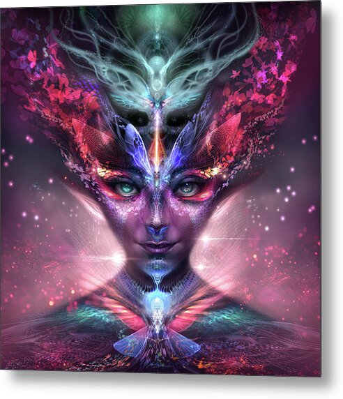 Burning Man Metal Print featuring the digital art Metamorphoses by Alex Ruiz